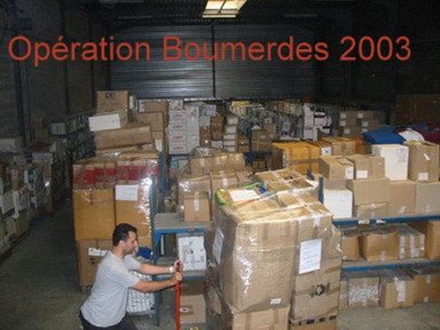 Envoi de dons d'urgence